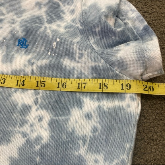 Lauren Ralph Lauren Black Label Paint Splatter Polo Collared Shirt Large Tie Dye - Picture 7 of 9